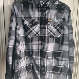 DIXXON Gray & Black Plaid Button-Down Workshirt